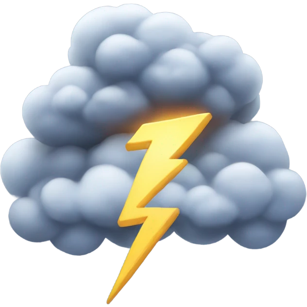 Lightning cloud emoji