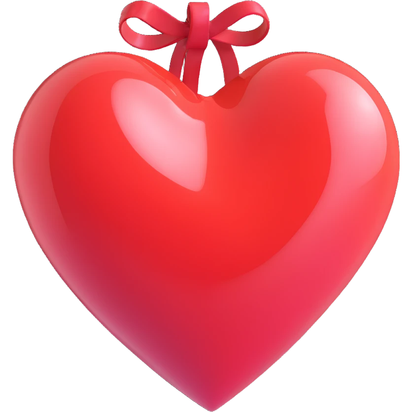 shiny 3D heart emoji