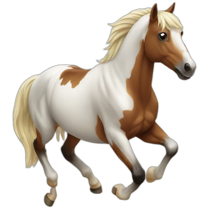 Horse with jump emoji