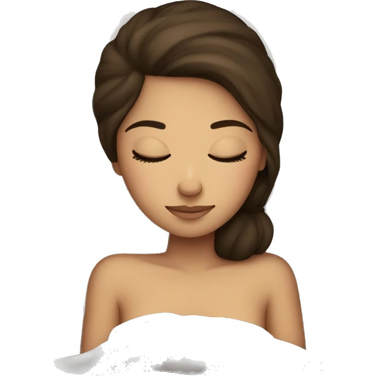 Brunette girl sleeping emoji