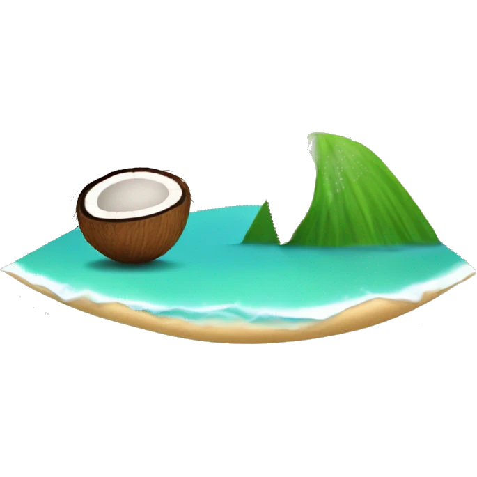 coconut tree with cocos and the numbers 2024 emoji