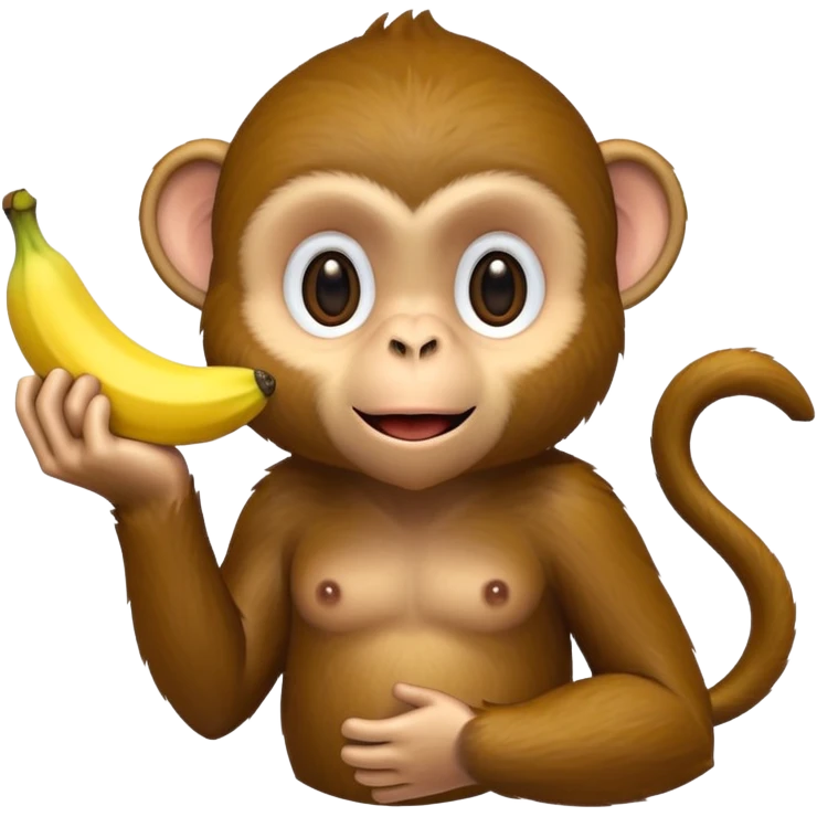 Monkey holding out a banana  emoji