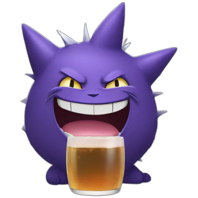 Gengar drunk emoji