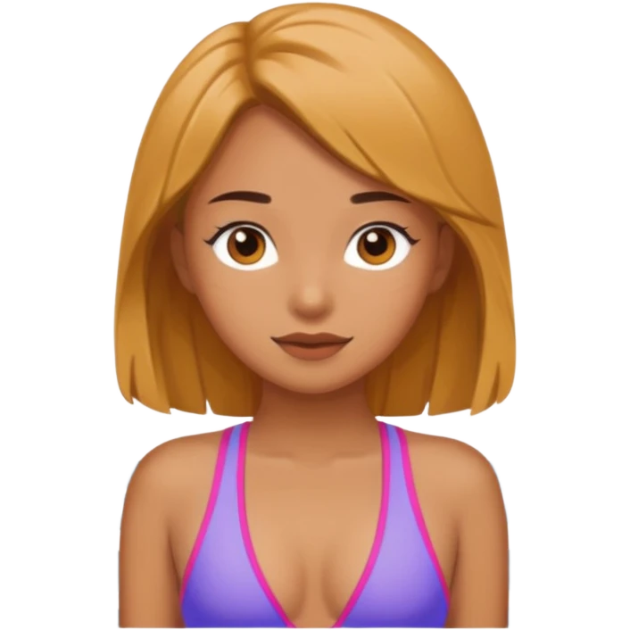 A cartoon girl in swimsuit emoji
