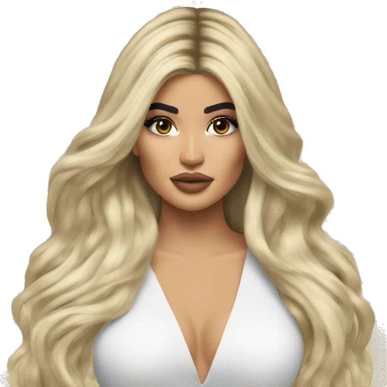 Kylie Jenner long blonde hair emoji