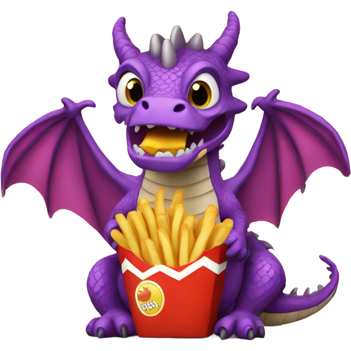 dragon eating fries emoji