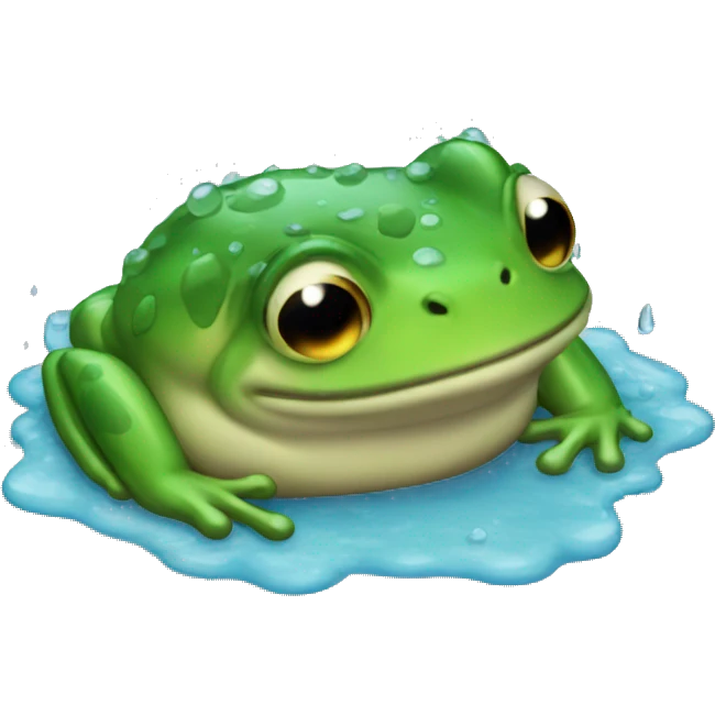 Best water rain emoji frog setdown emoji