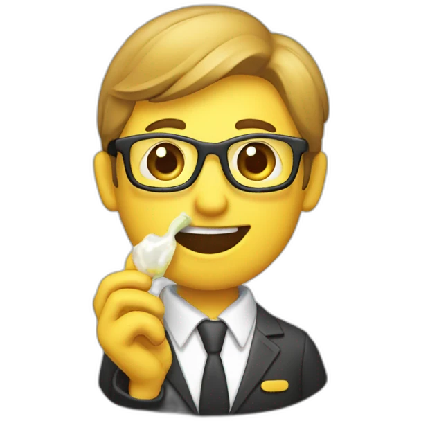 REALTOR® eating glue emoji