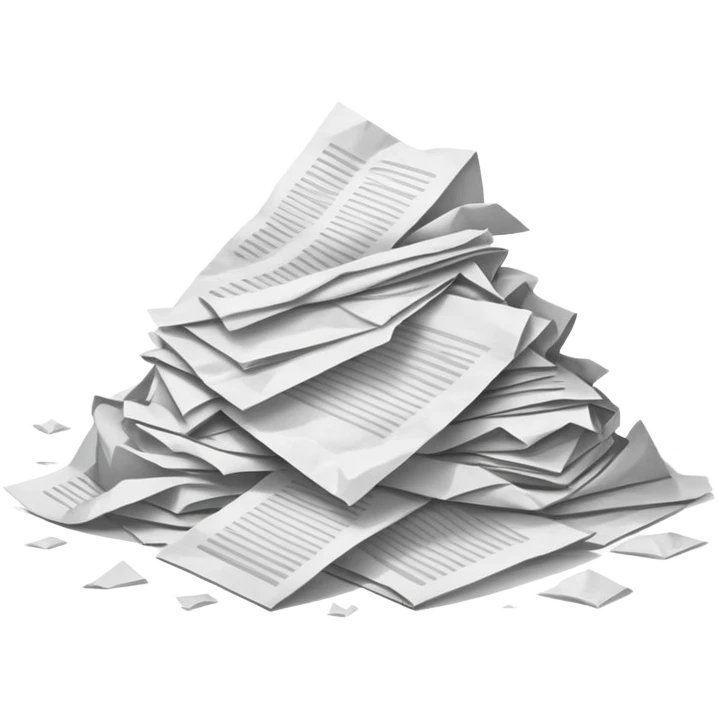 pile of papers on the floor emoji