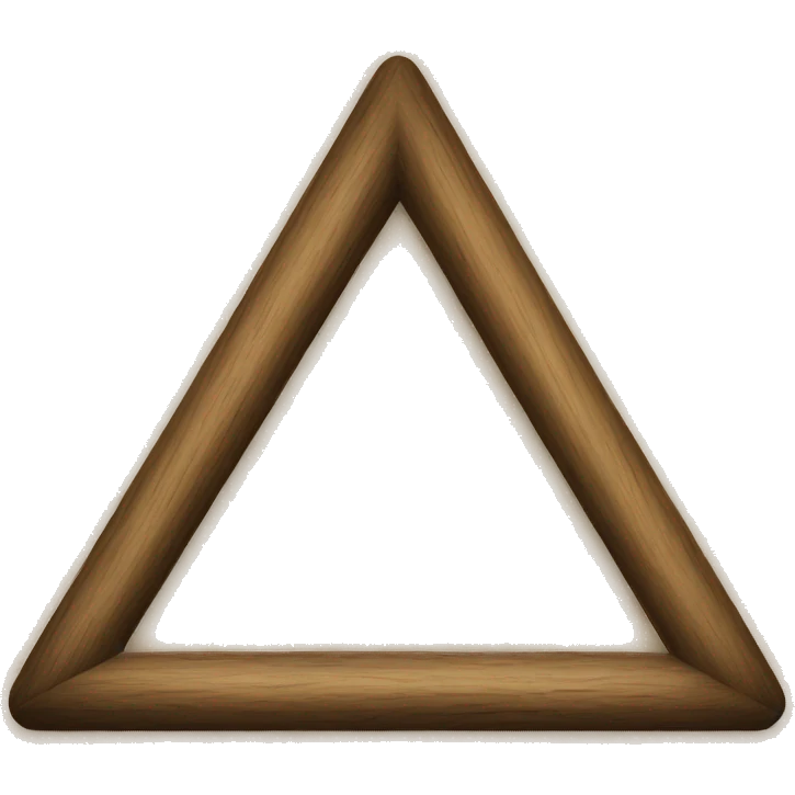 simple wooden triangle emoji