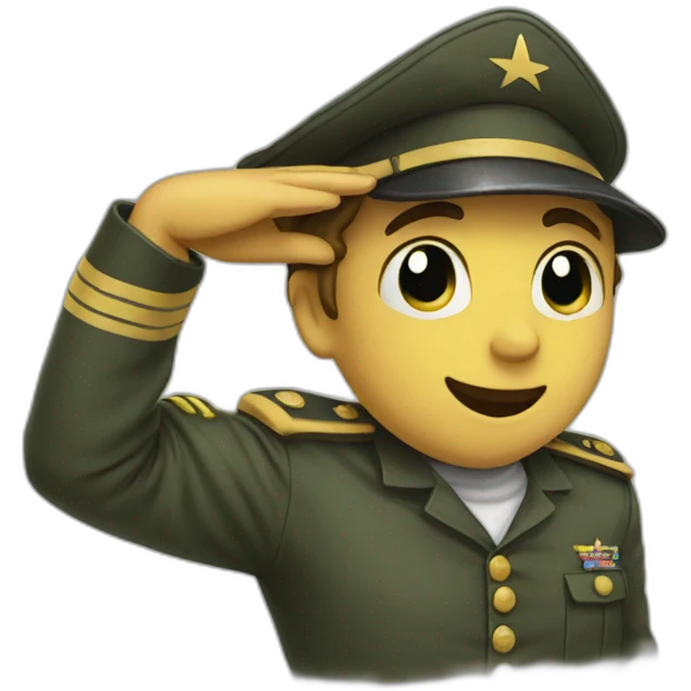 salute plus tear emoji