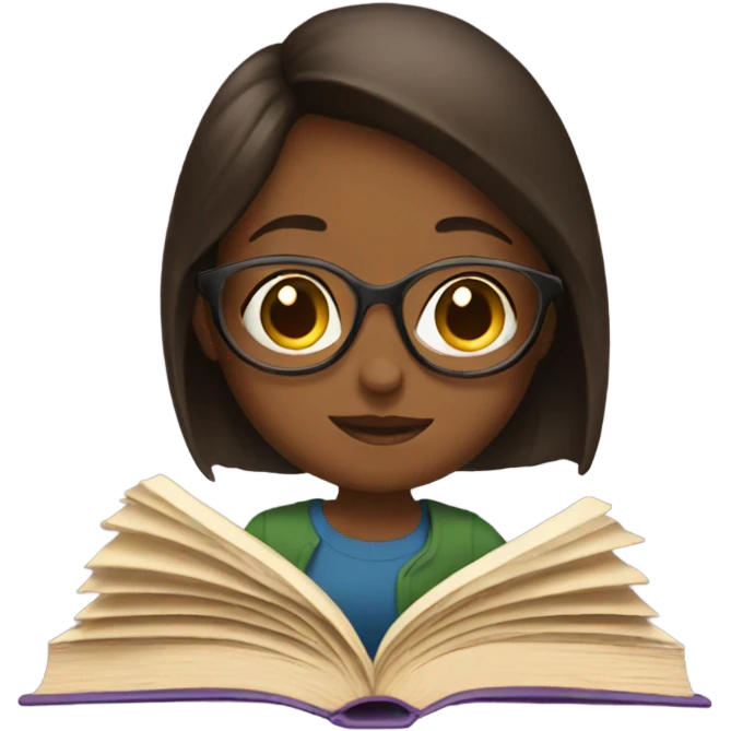 girl reading books emoji