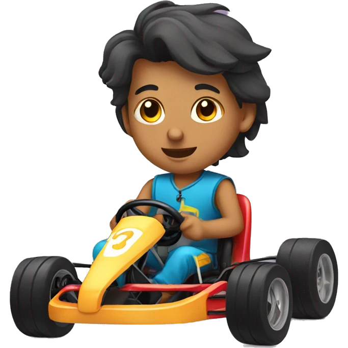 Go kart Indian emoji