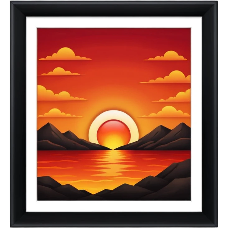 Black sunset emoji