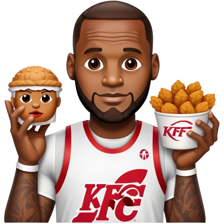 LeBron James with kfc emoji