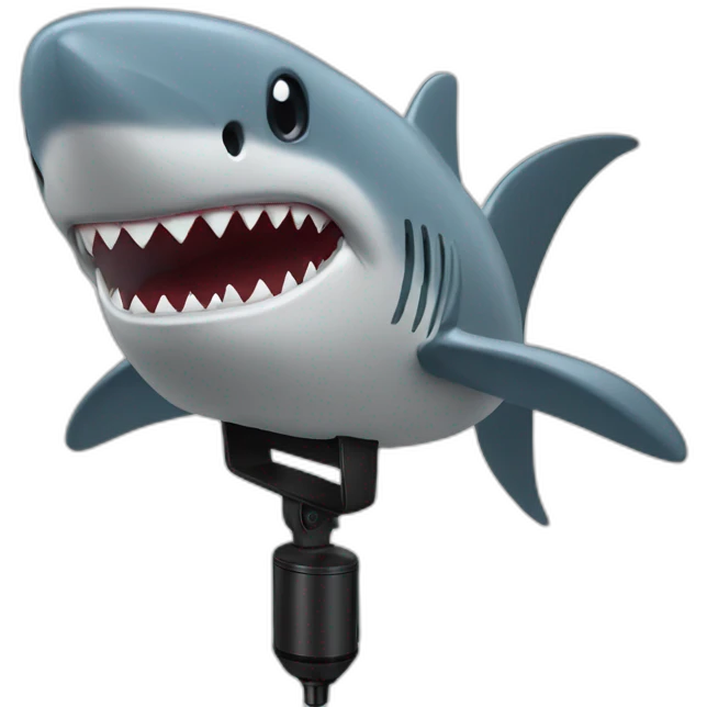 microphone shark emoji
