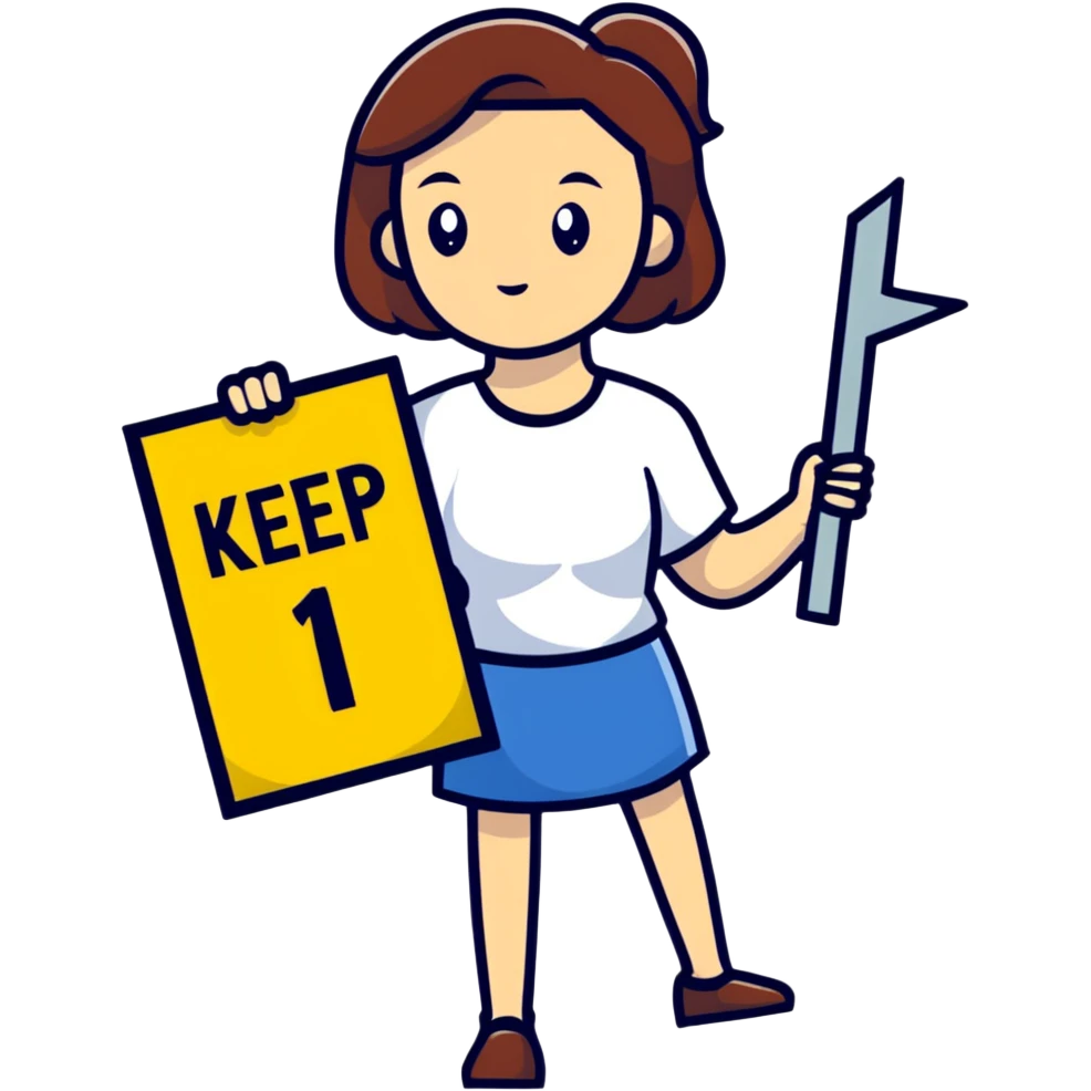 Female Slot Sleuth with a keep sign emoji