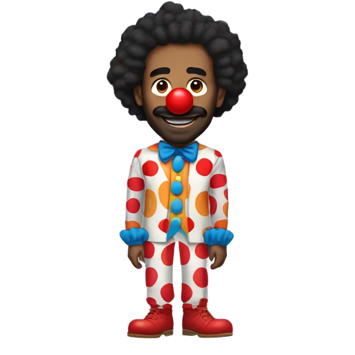 Donald glover dressed as a clown emoji