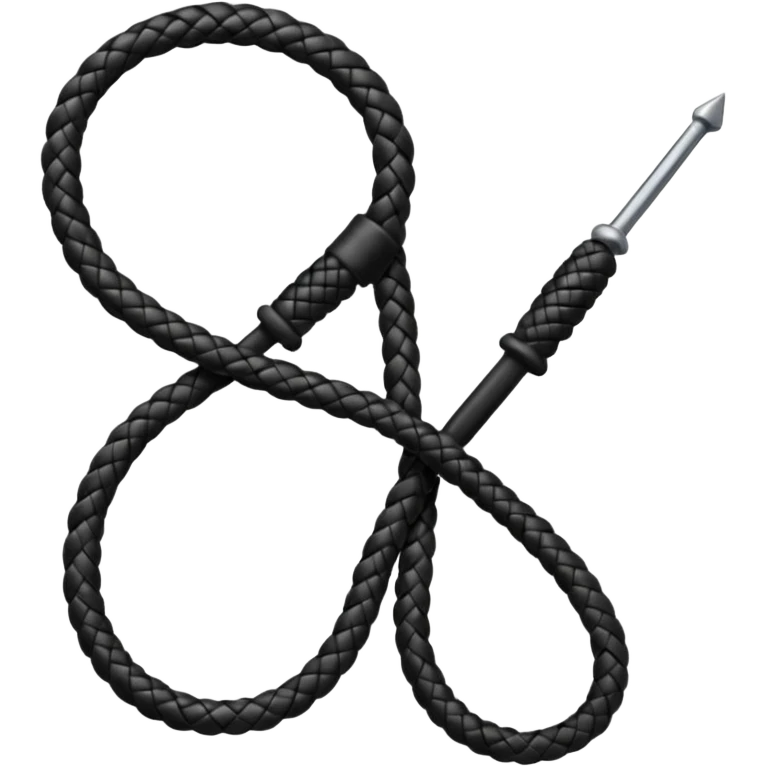 black whip straight emoji