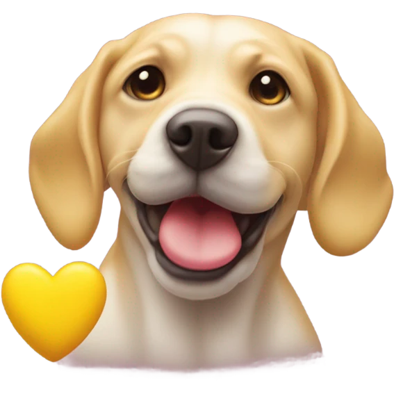 a kissy emoji sucking on a yellow colored bone emoji