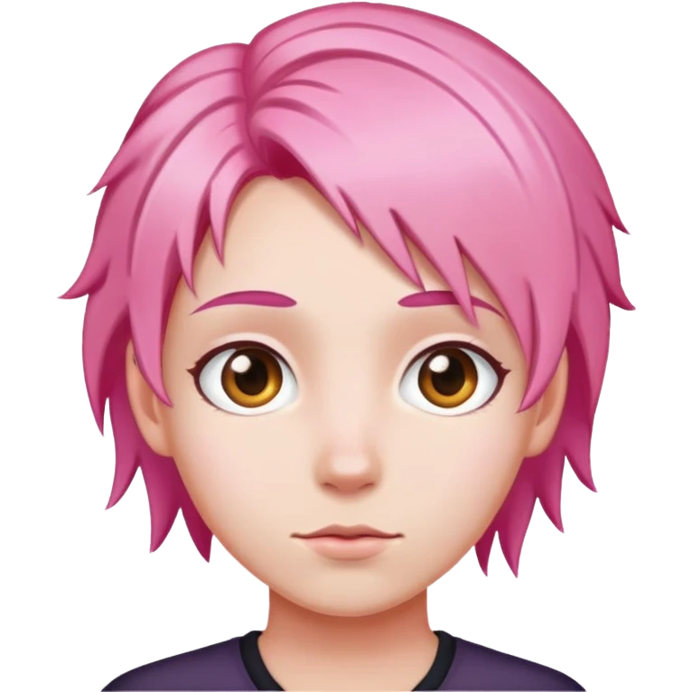 Pink hair  emoji