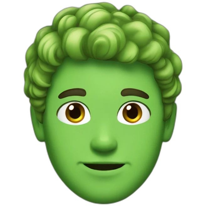 hair color men green emoji