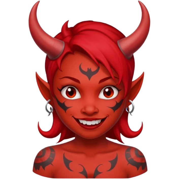 tattoes girl devil emoji