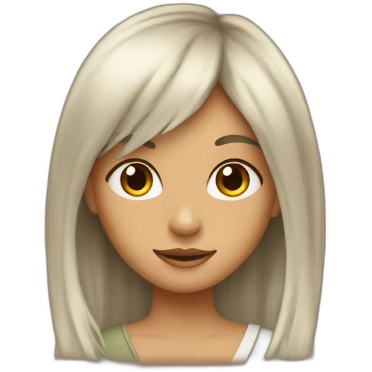 The side peofile of a girl emoji