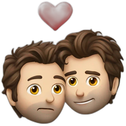 David Tennant and Michael sheen kiss emoji