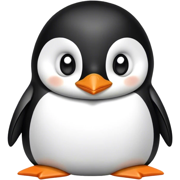 Penguin eating emoji
