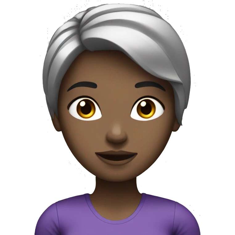 White Girl with dark short hair with dumbbells emoji