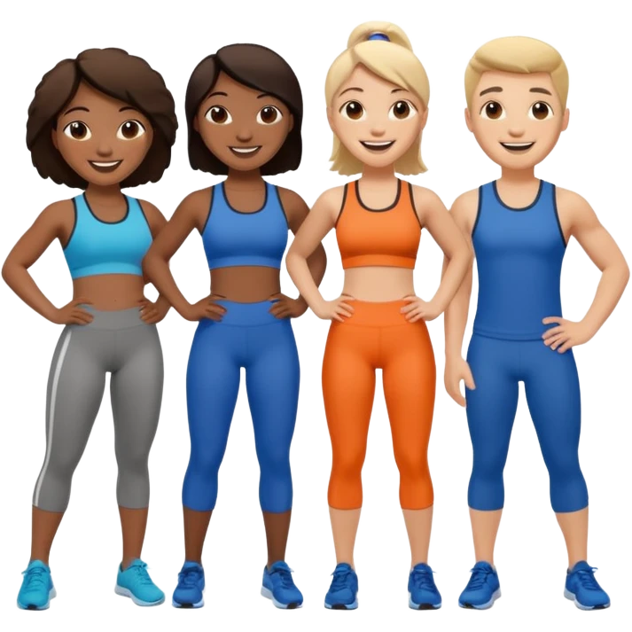 friends going to the gym emoji