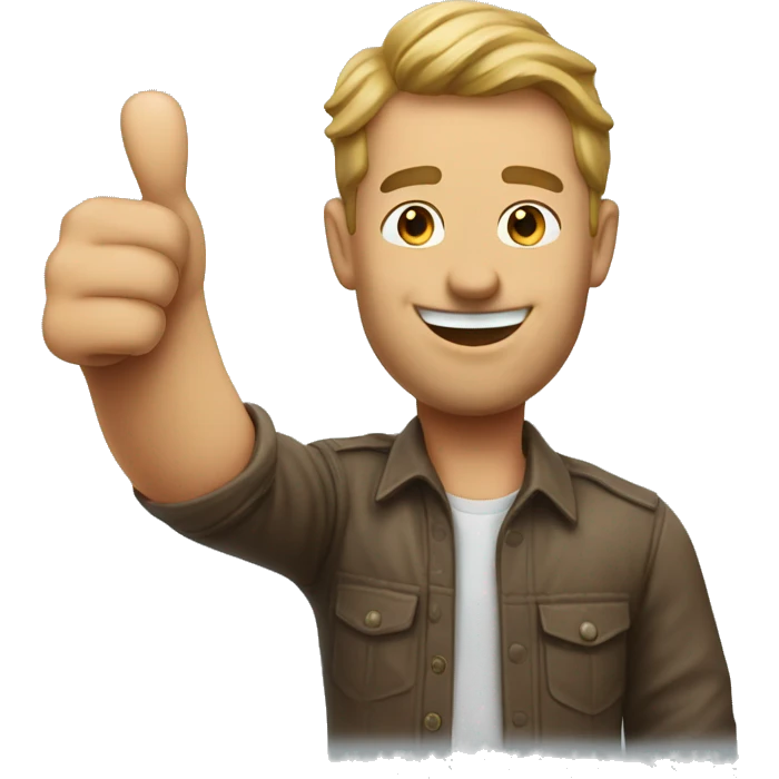 canadian man thumbs up emoji