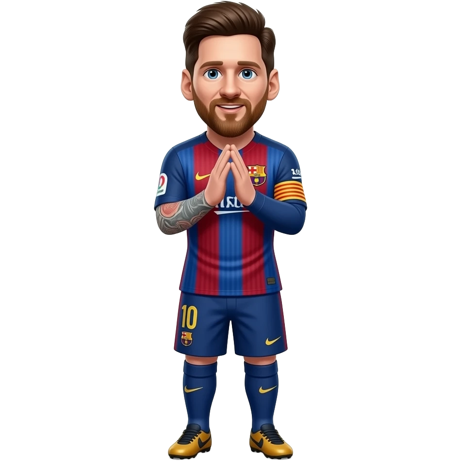 Messi getting booed at his soccer game emoji