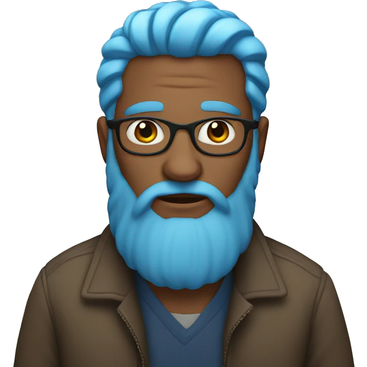 man with blue hair emoji
