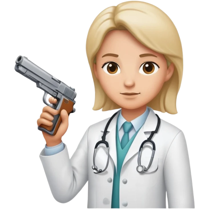 Doctor with a gun emoji