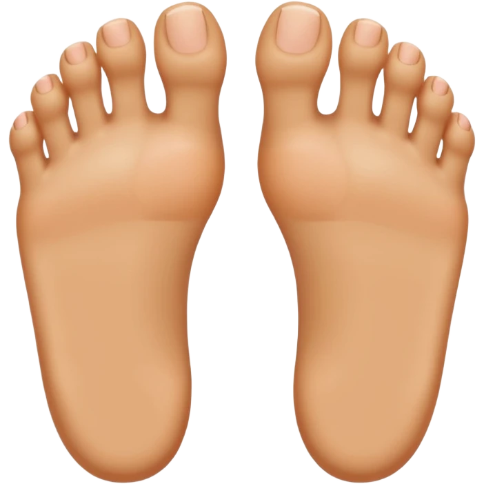 feet emoji, toes spread, simple and clean emoji