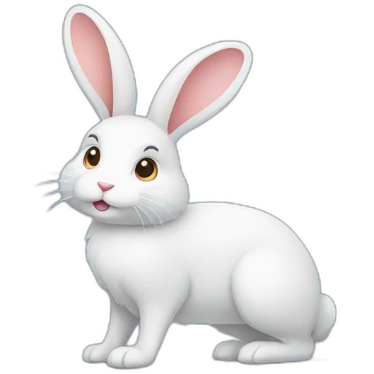 Bleu rabbit standing flat design emoji