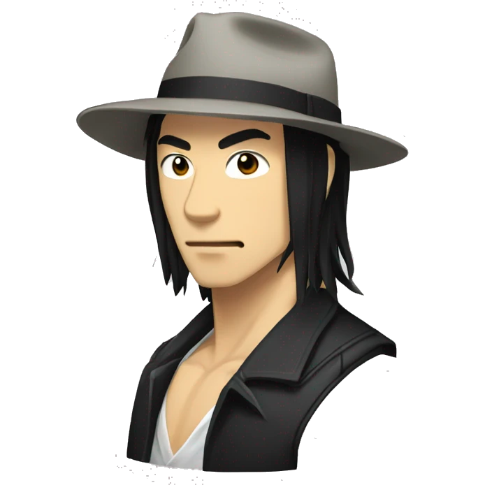 Men gangster keisuke baji with long black hair  emoji