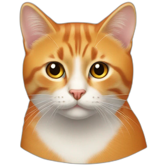 un gato naranja con antifaz emoji