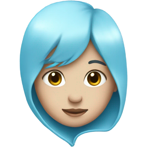 Baby blue heart emoji