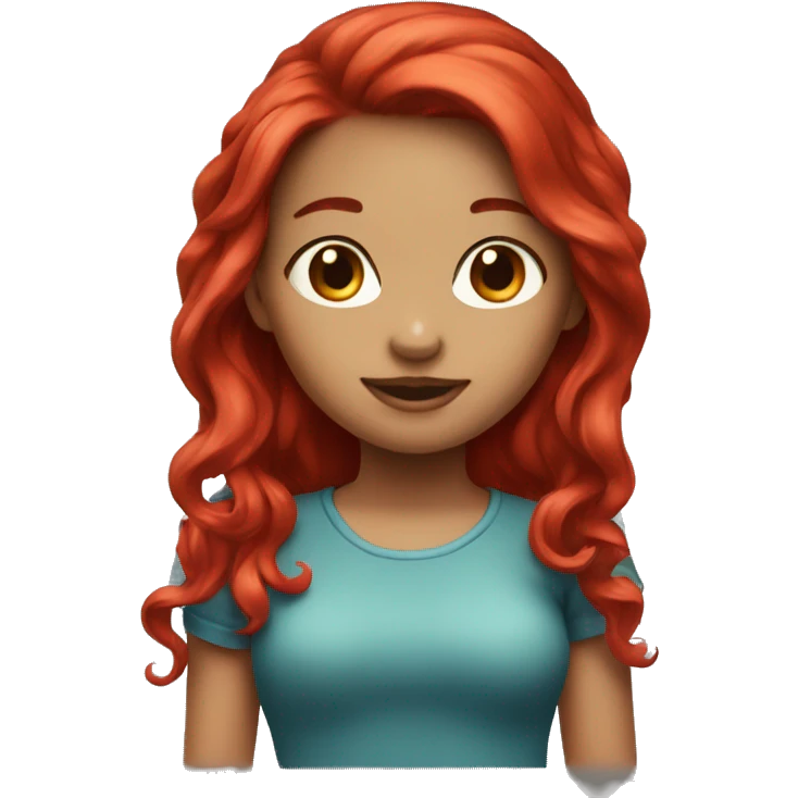 Cherry red hair girl emoji