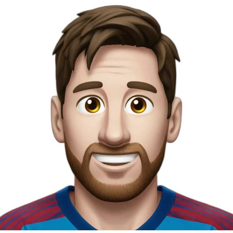 Messi chocando puño con hasbulla emoji