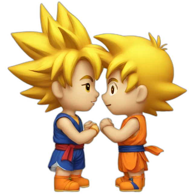 Sangoku make a kiss emoji