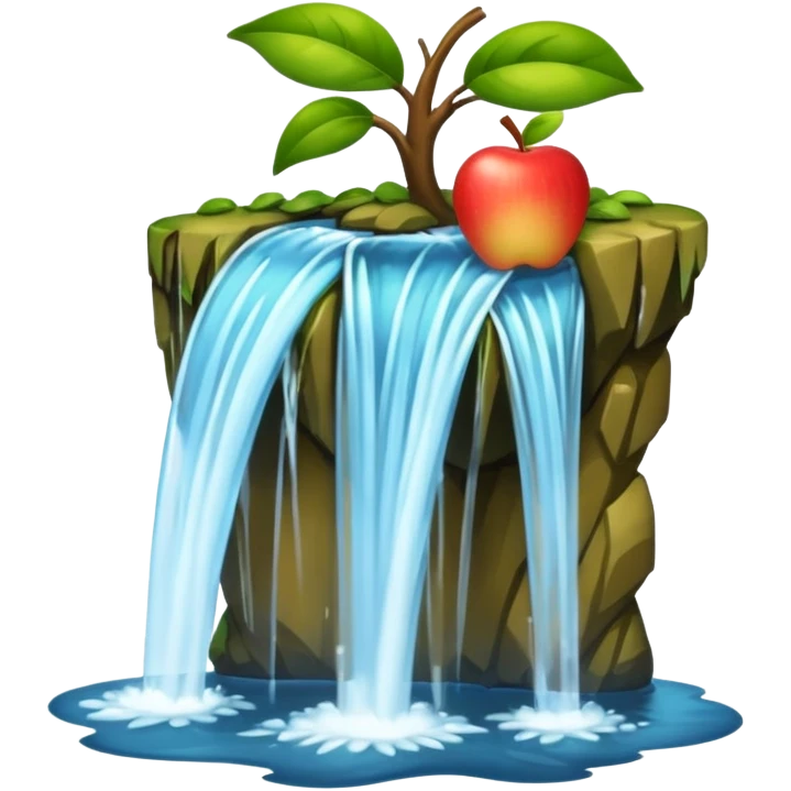waterfall emoji, similar to 🏞️, apple emoji style emoji