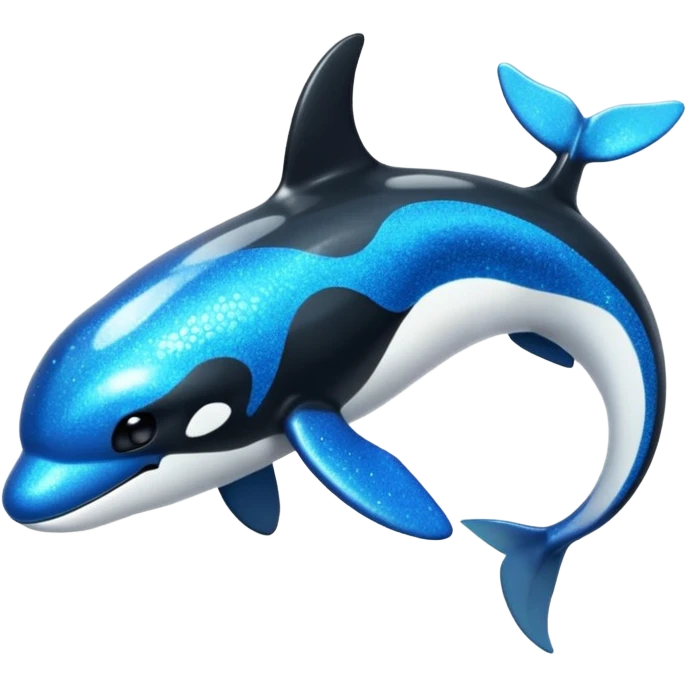 Black and white smooth shiny oily glossy glittery orca-Salamence-Draco-salandit-hybrid-fusion-creature emoji