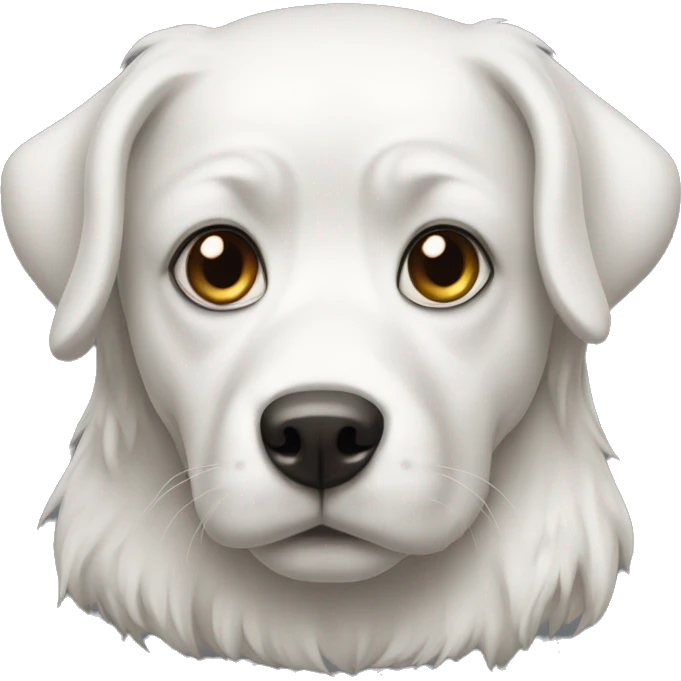 Chien blanc  emoji