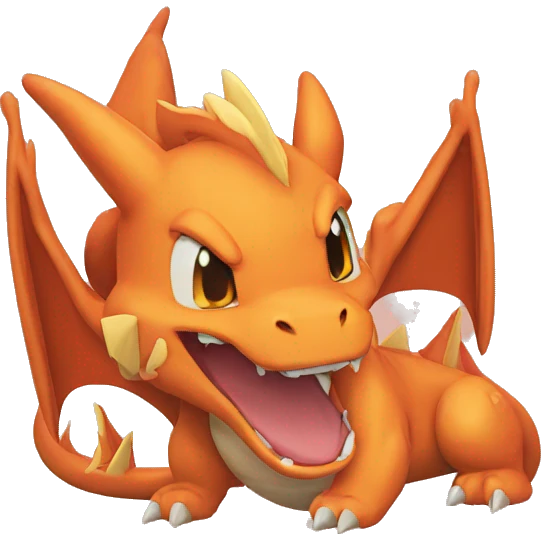 Crying charizard emoji