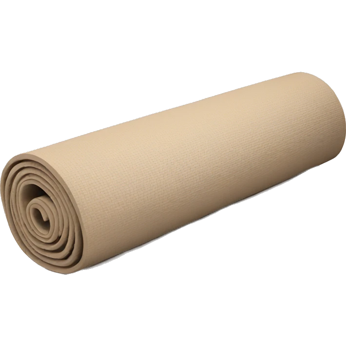 beige half rolled out yoga mat emoji