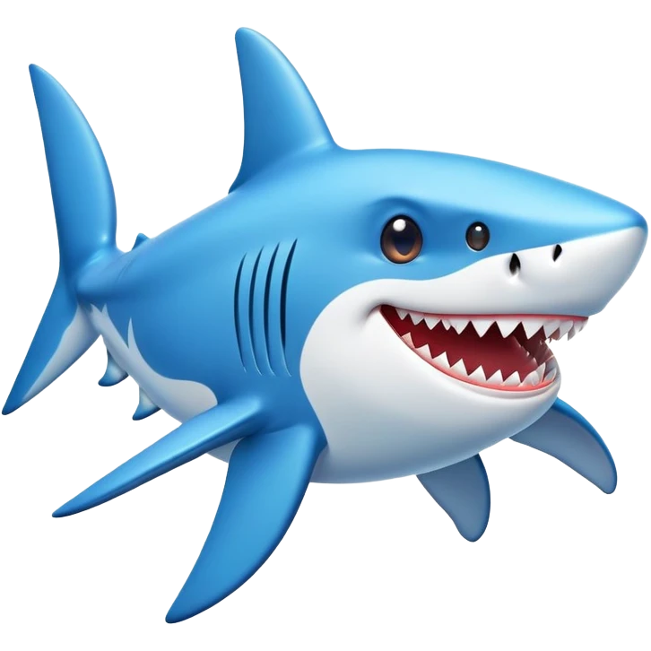 happy playful shark emoji